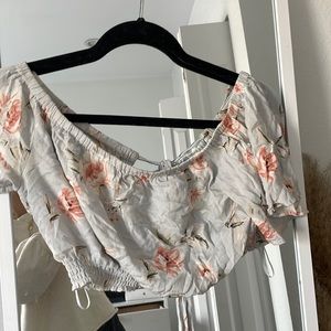Kendall and Kylie floral crop top